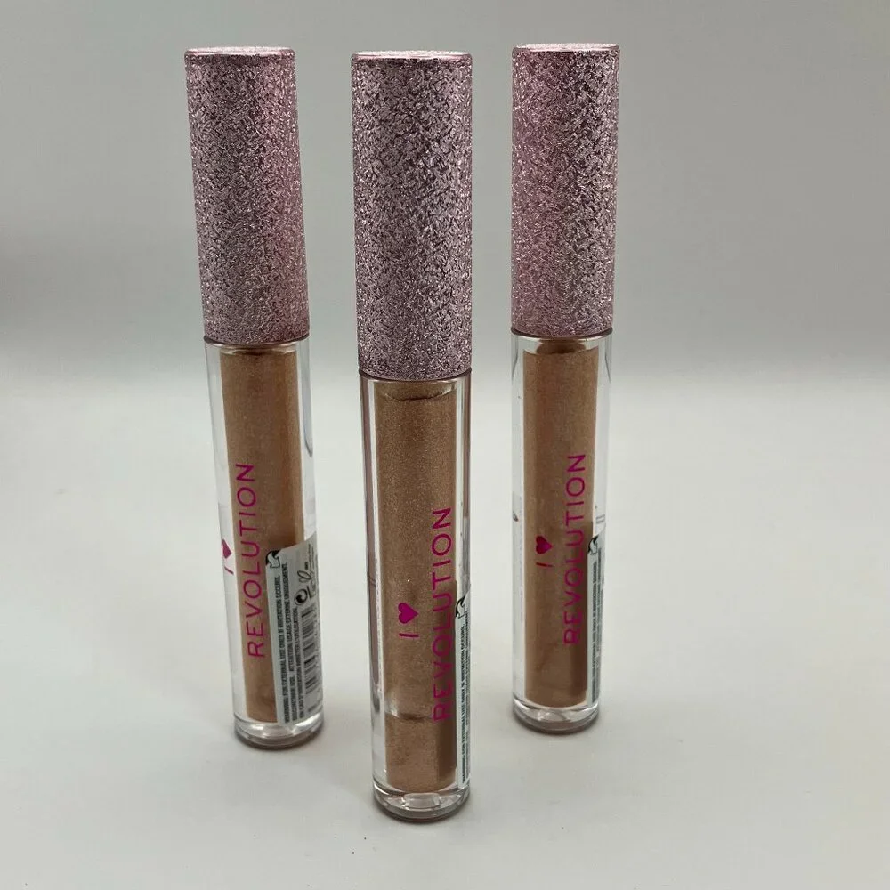 I Heart Revolution Metallic Angel Heart, White Wings Lip-Gloss Pack Of 3 Pcs